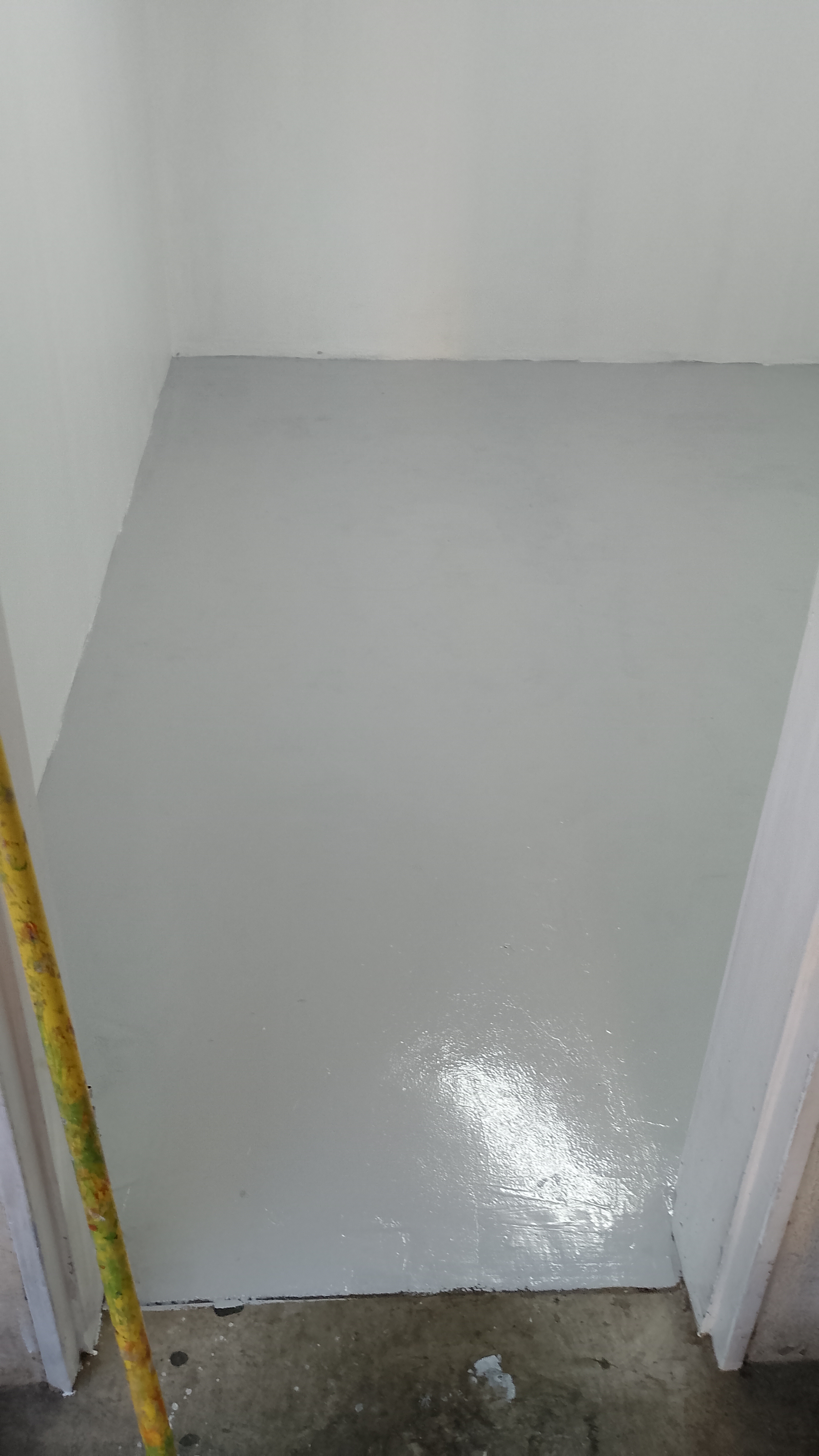 Hospital hallway with new vinyl flooring at Rob Ferreira Hospital
